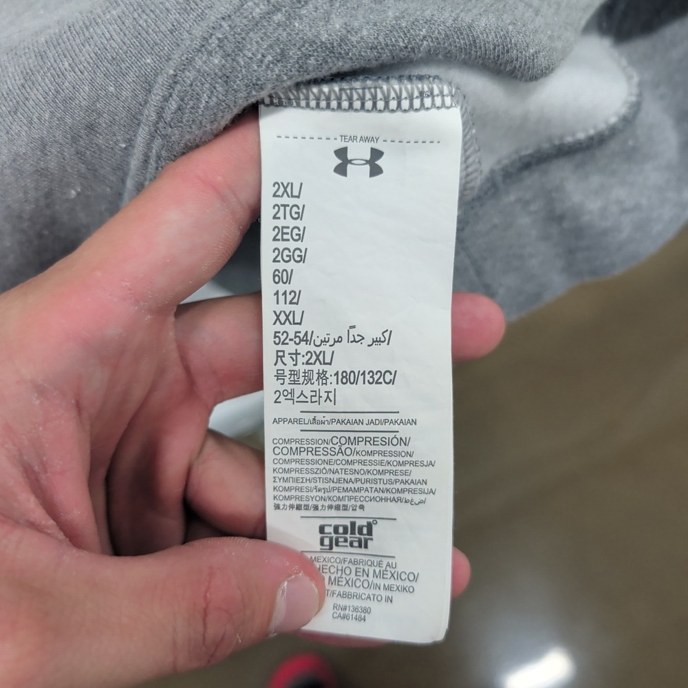 Under Armour Atlanta Braves Hoodie Size 2XL Men Gray MLB Baseball ColdGear Loose - Picture 4 of 9